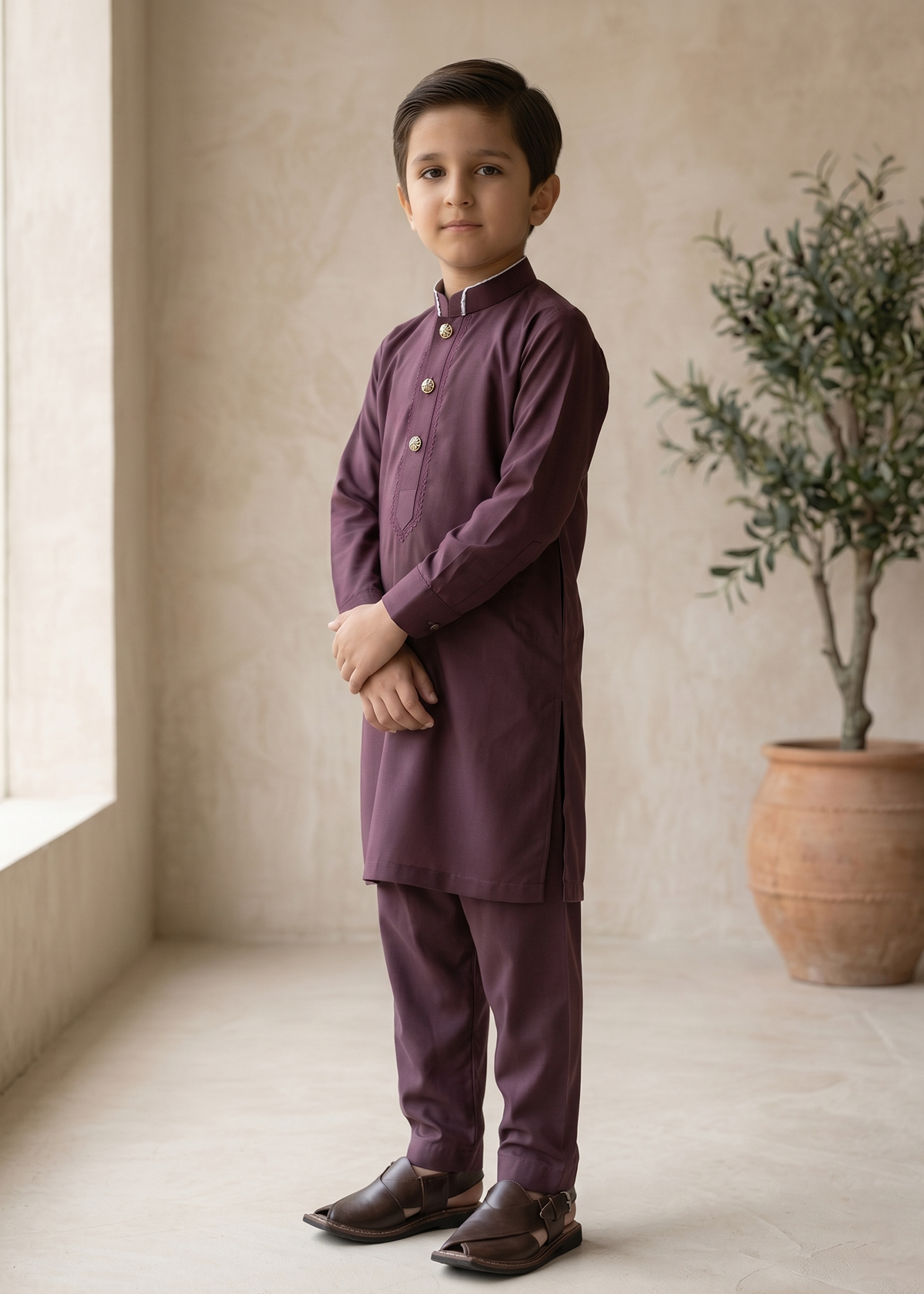 Maroon Kurta Trouser Kt 013