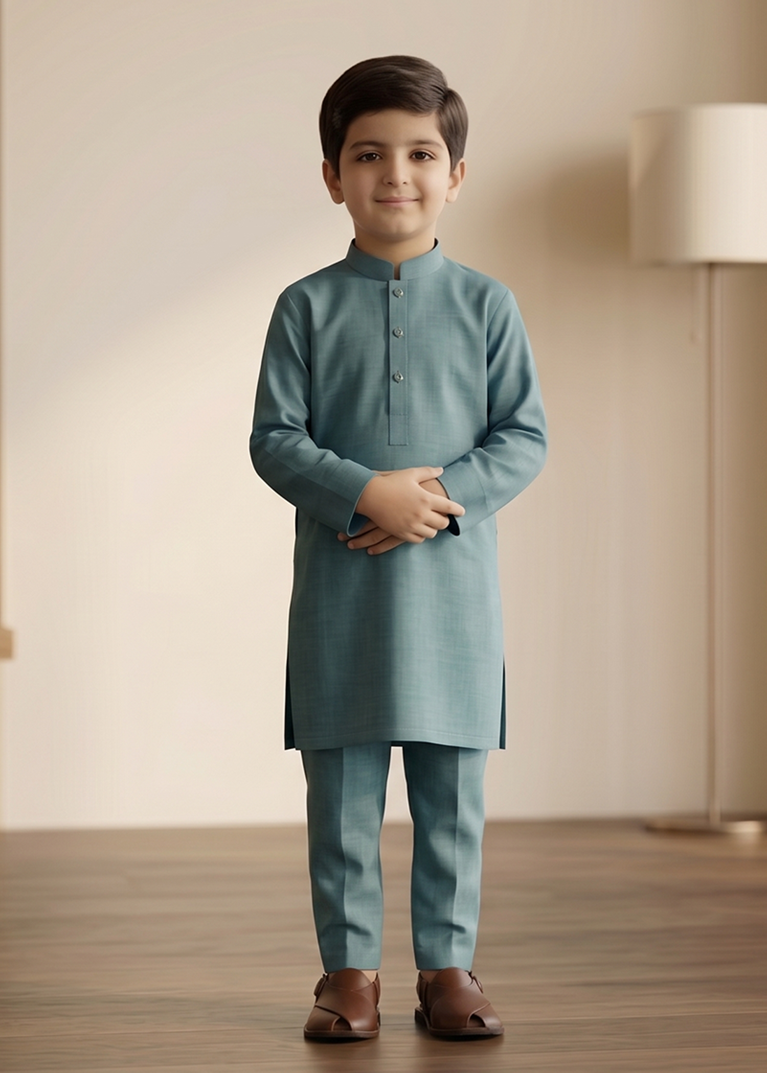 Egyption Blue Kurta Trouser Kt 010