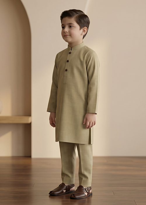 Beige Kurta Trouser Kt 009