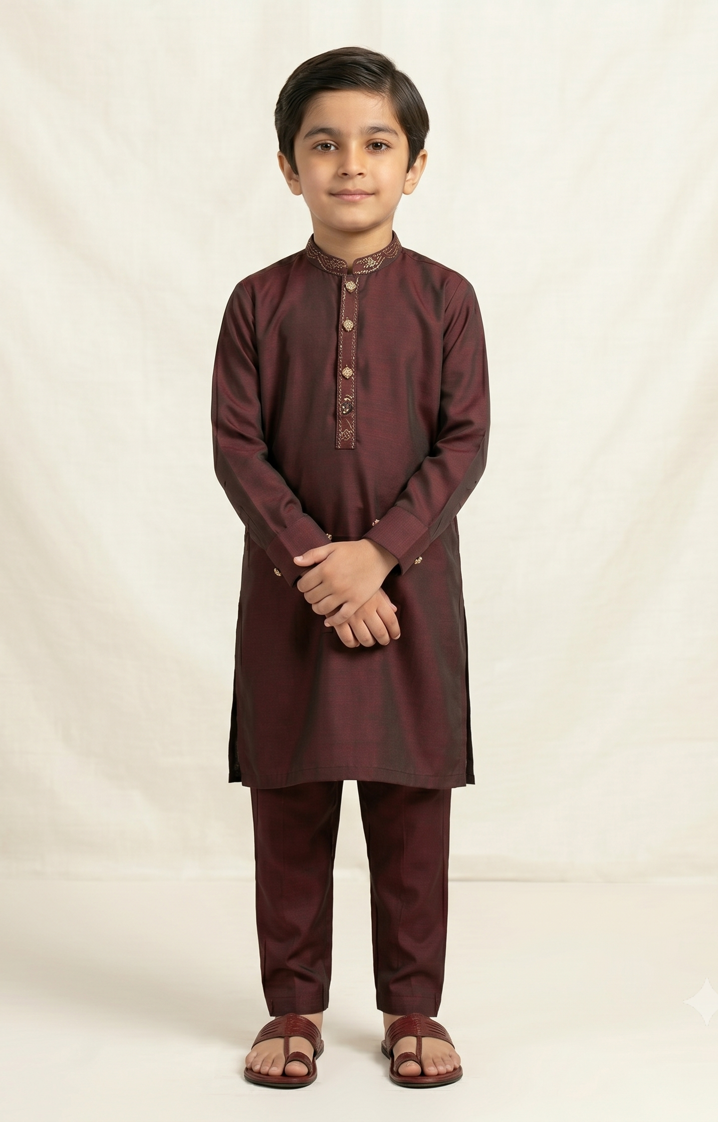 Maroon Kurta Trouser D-002