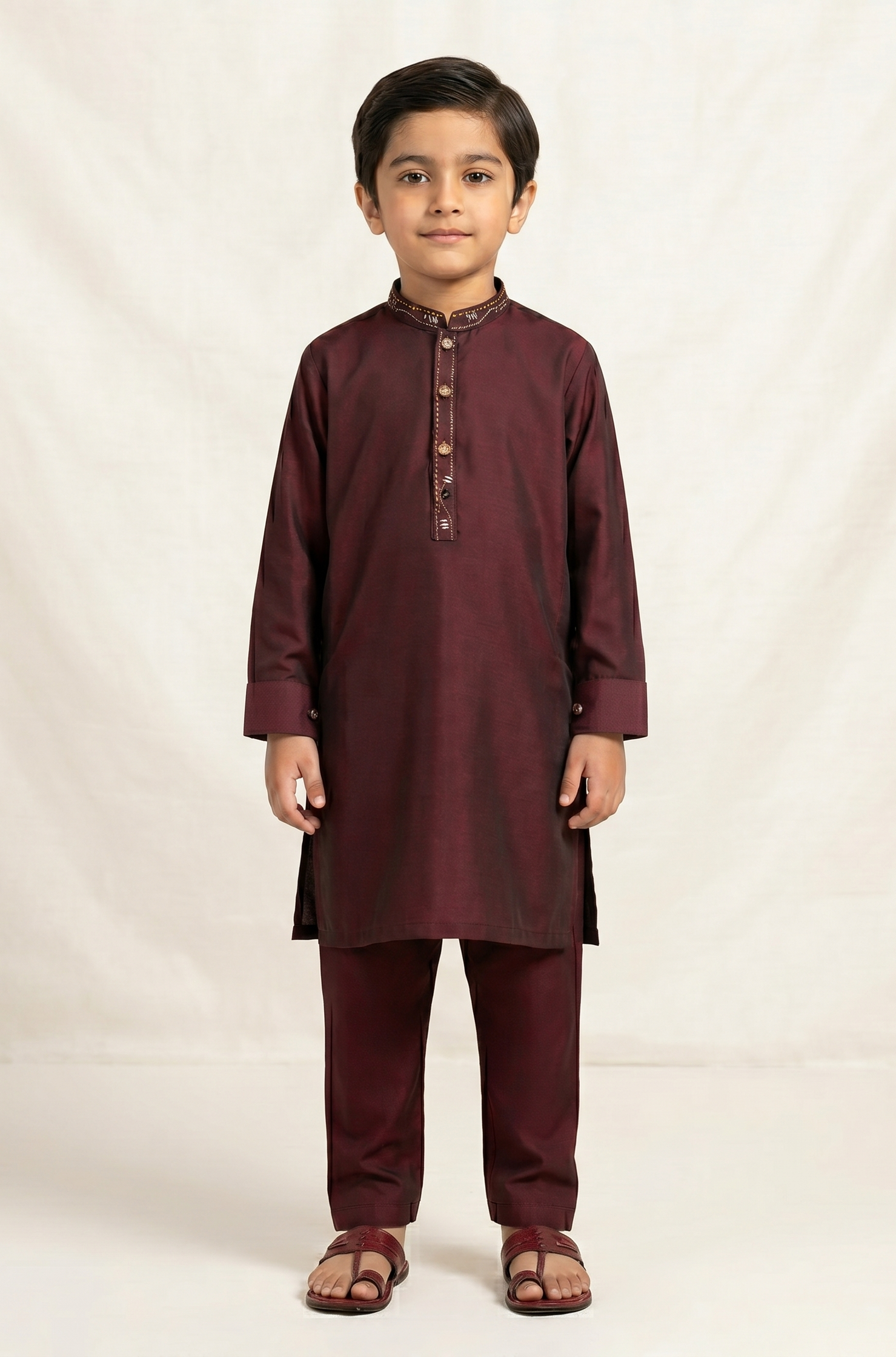 Maroon Kurta Trouser D-002