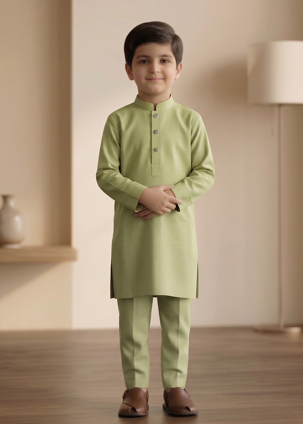 Pista Green Kurta Trouser Kt 008