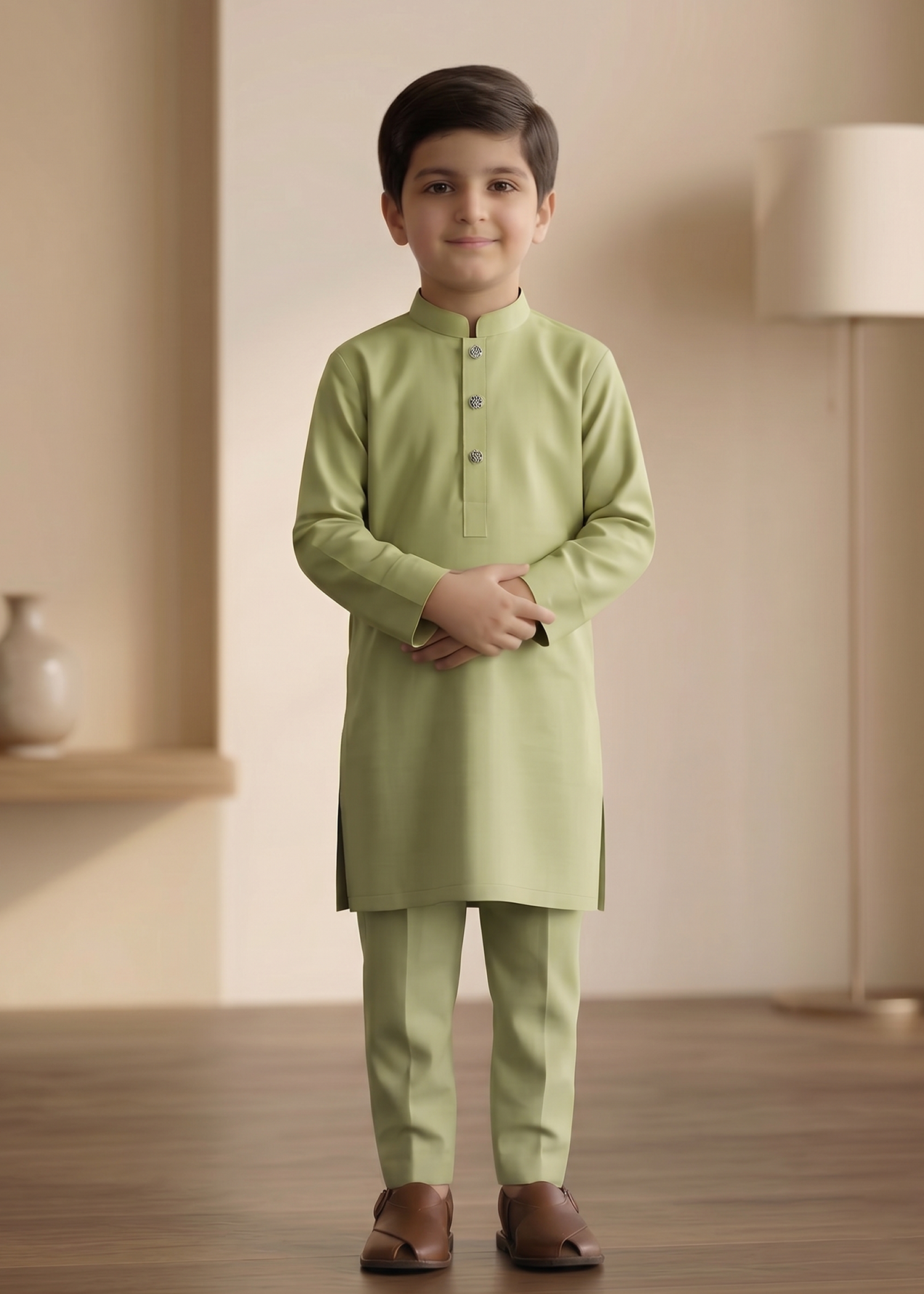 Pista Green Kurta Trouser Kt 008