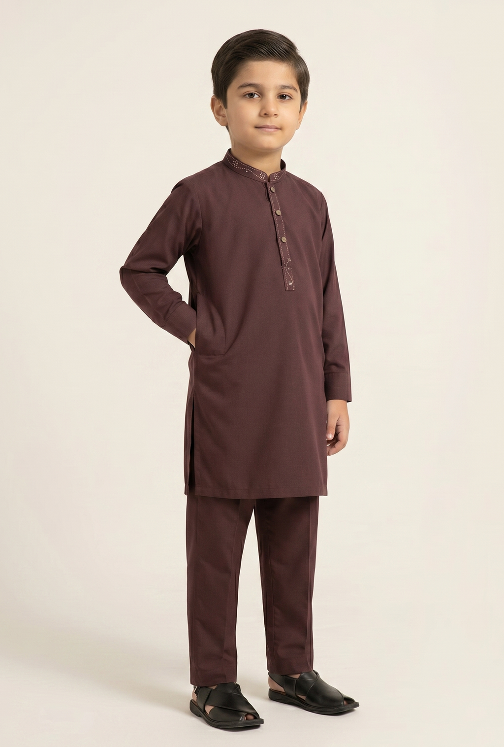 Blood Red Kurta Trouser D-003