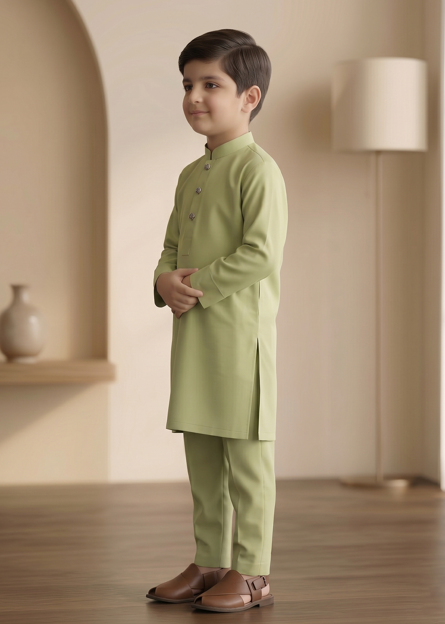 Pista Green Kurta Trouser Kt 008