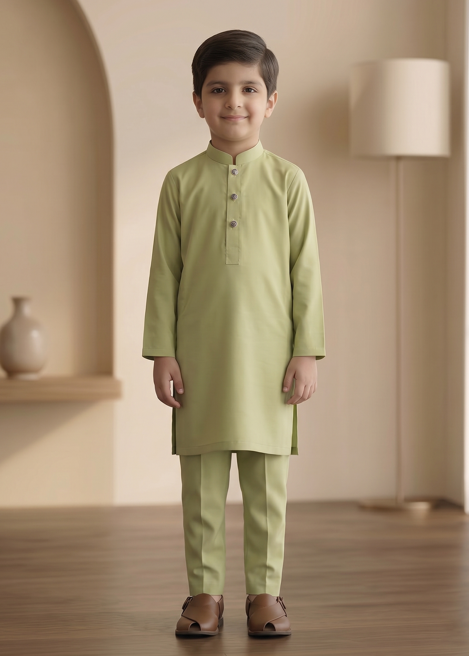Pista Green Kurta Trouser Kt 008
