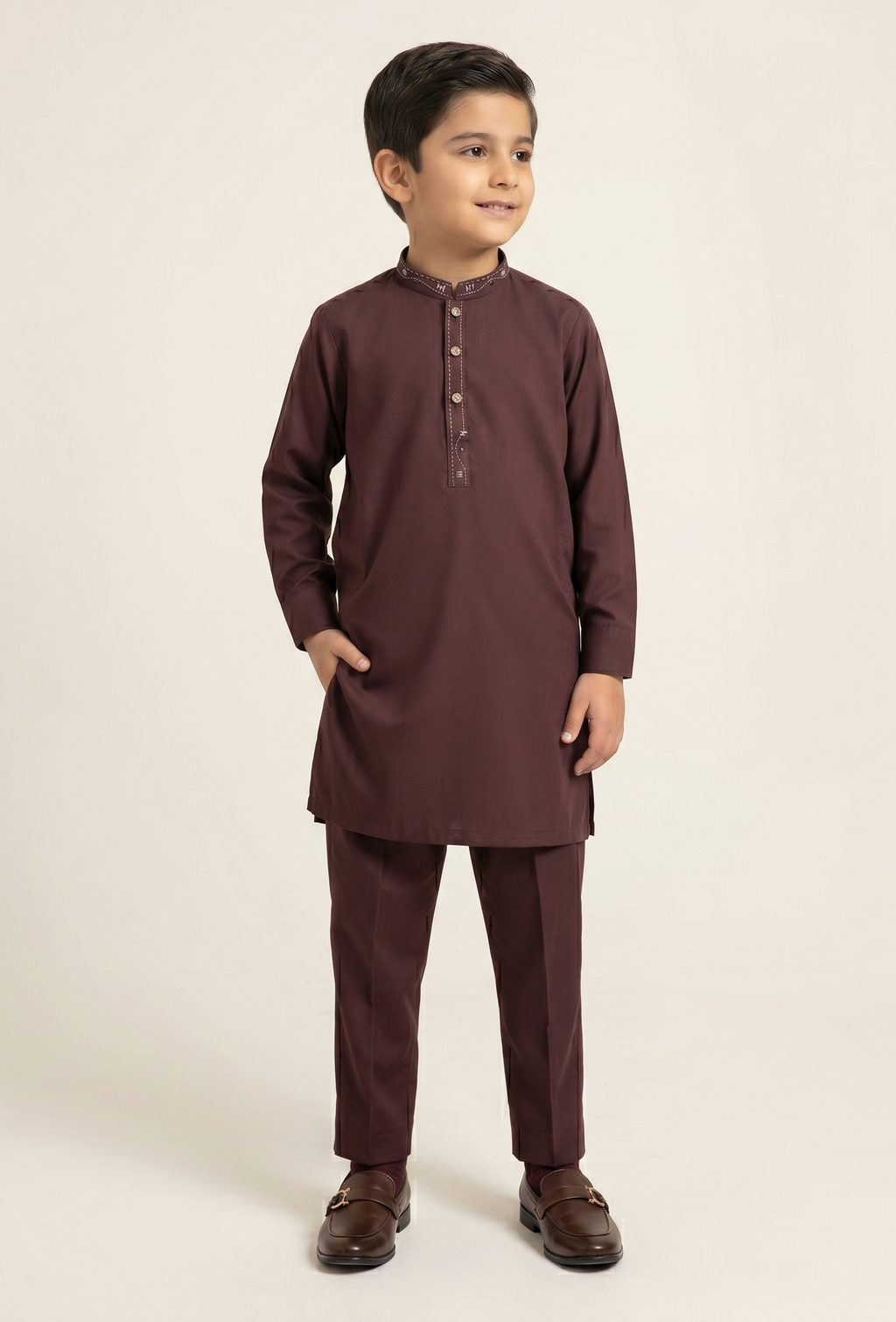 Blood Red Kurta Trouser D-003