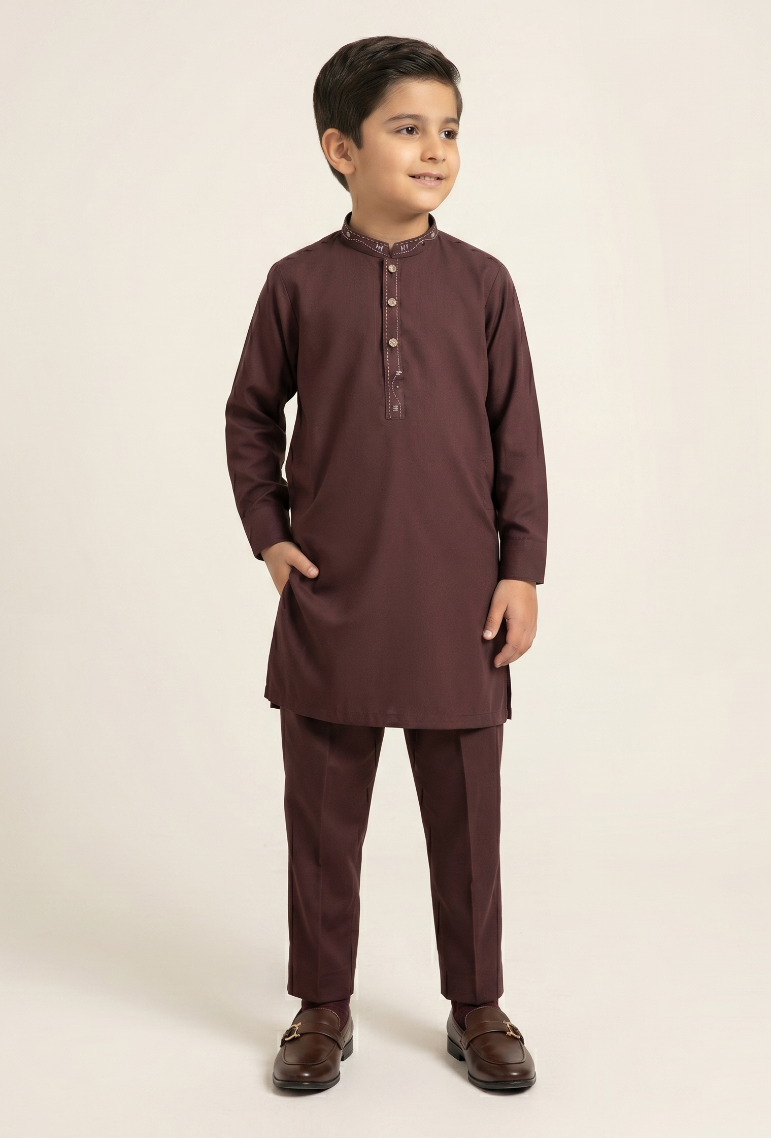 Blood Red Kurta Trouser D-003