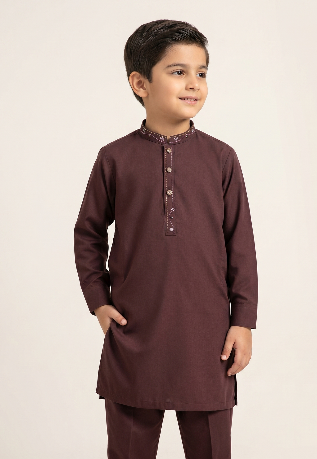 Blood Red Kurta Trouser D-003