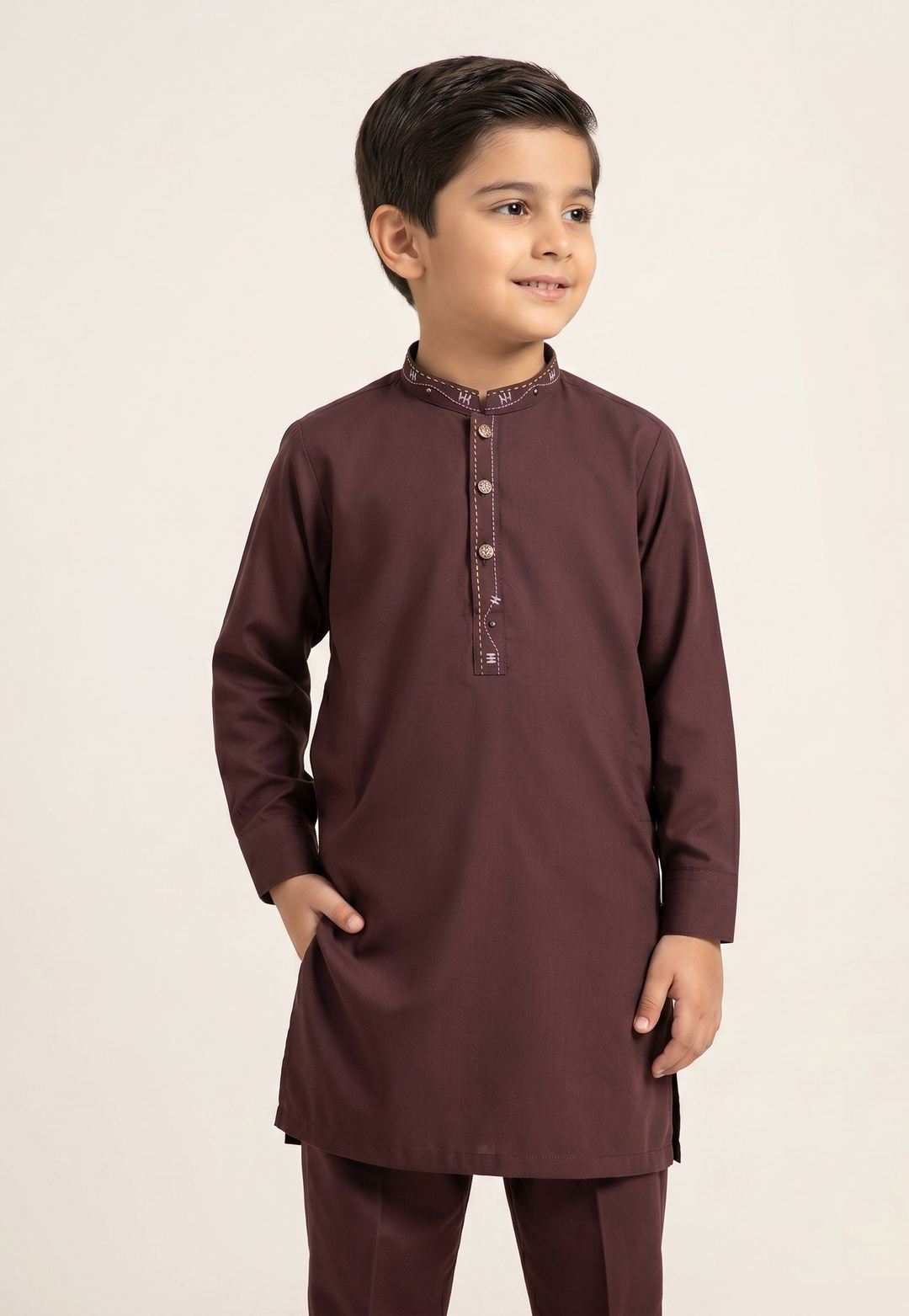 Blood Red Kurta Trouser D-003