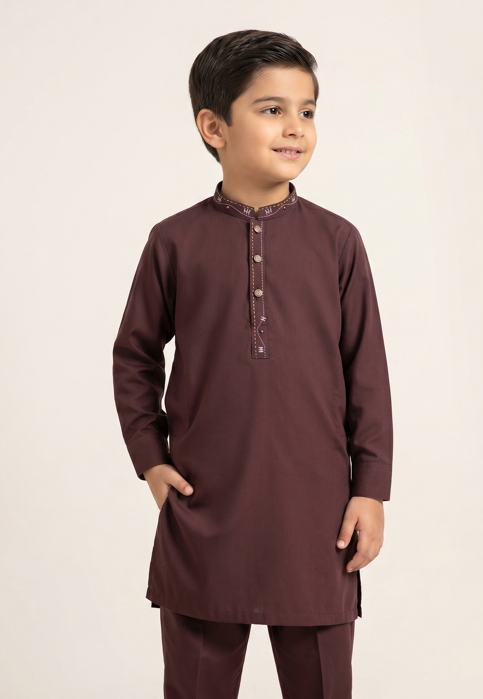 Blood Red Kurta Trouser D-003