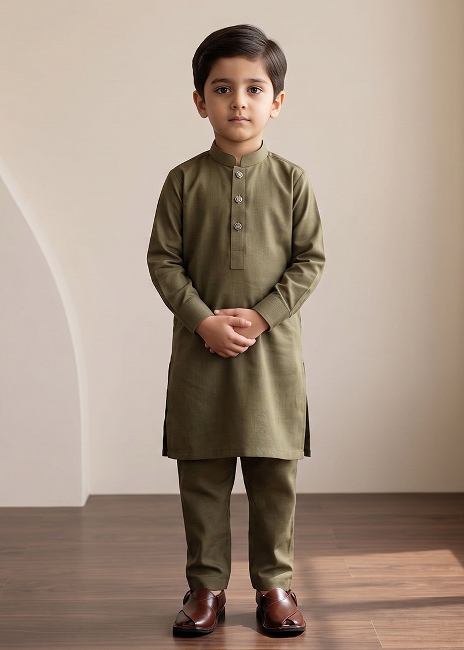 Brown Kurta Trouser Kt 007