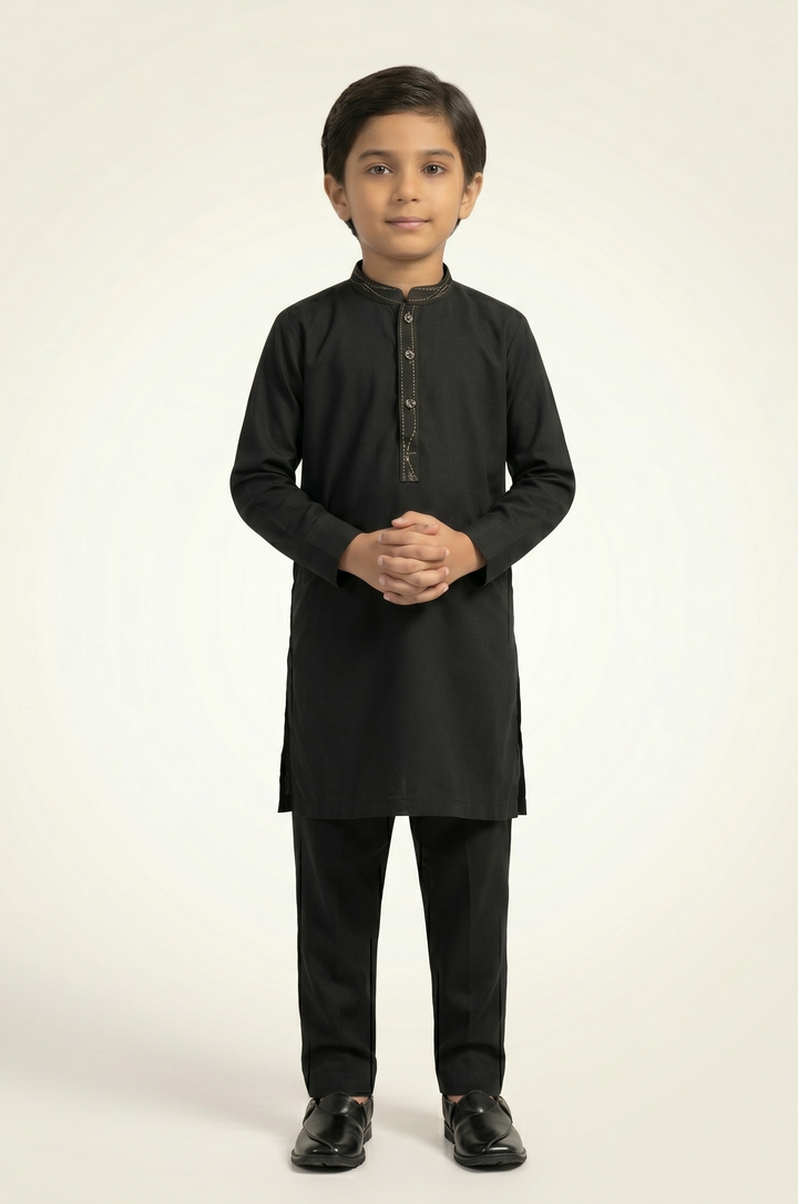 Carbon Black Kurta Trouser D-004