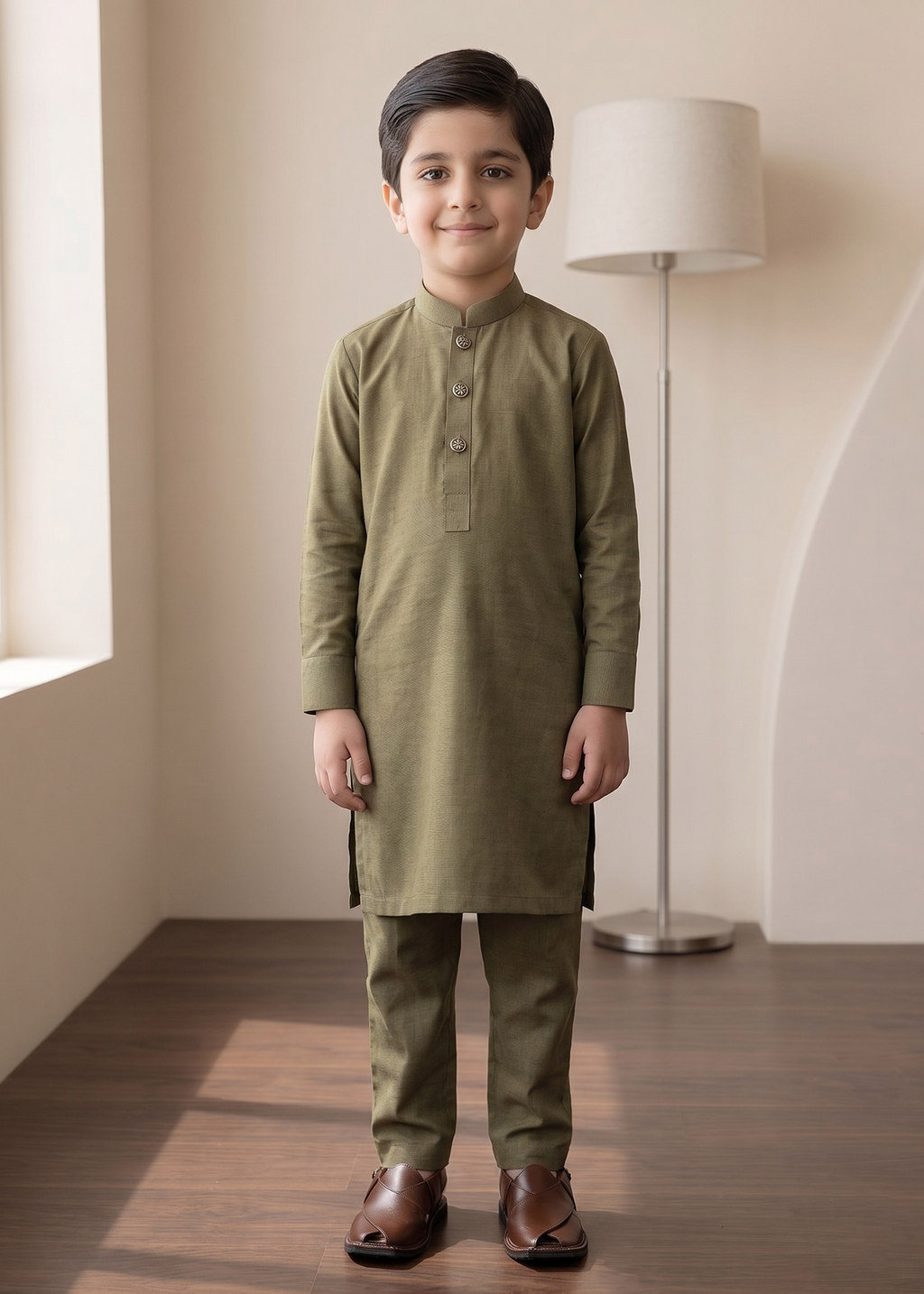 Brown Kurta Trouser Kt 007