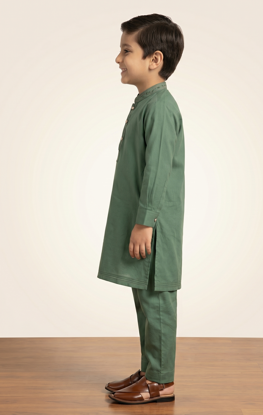 Fern Green Kurta Trouser D-005