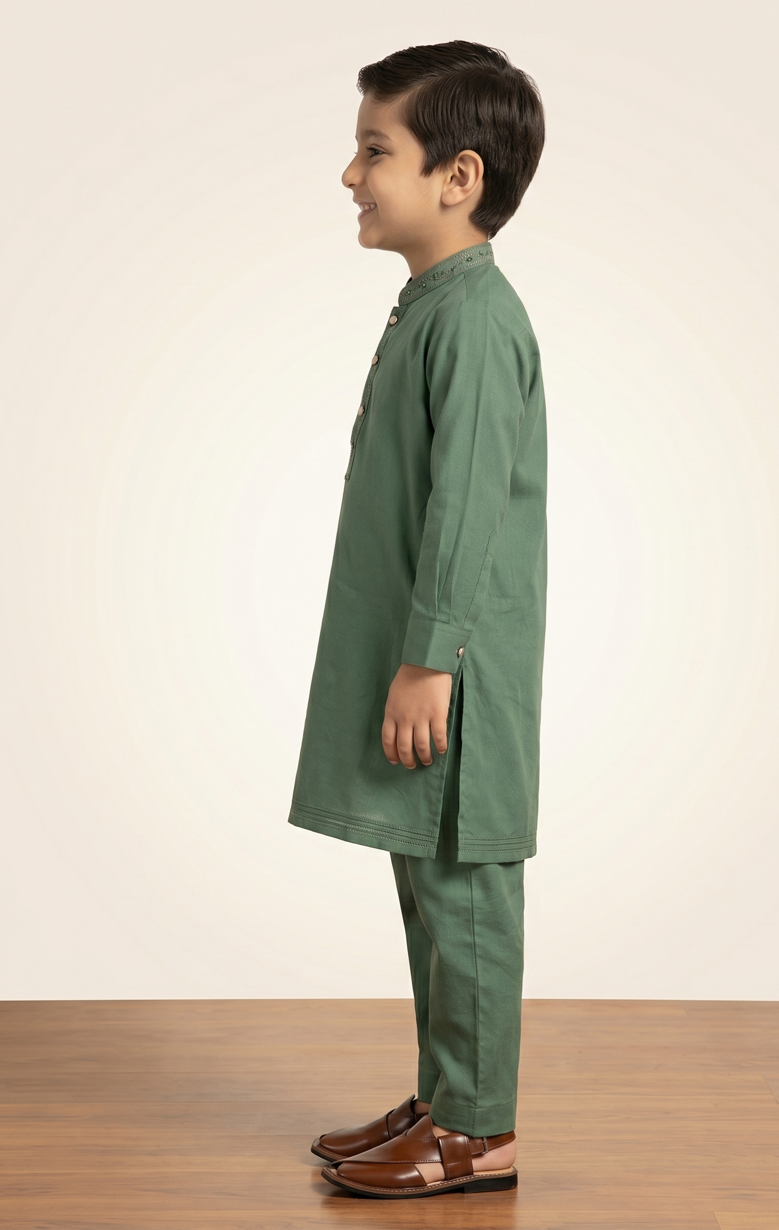 Fern Green Kurta Trouser D-005