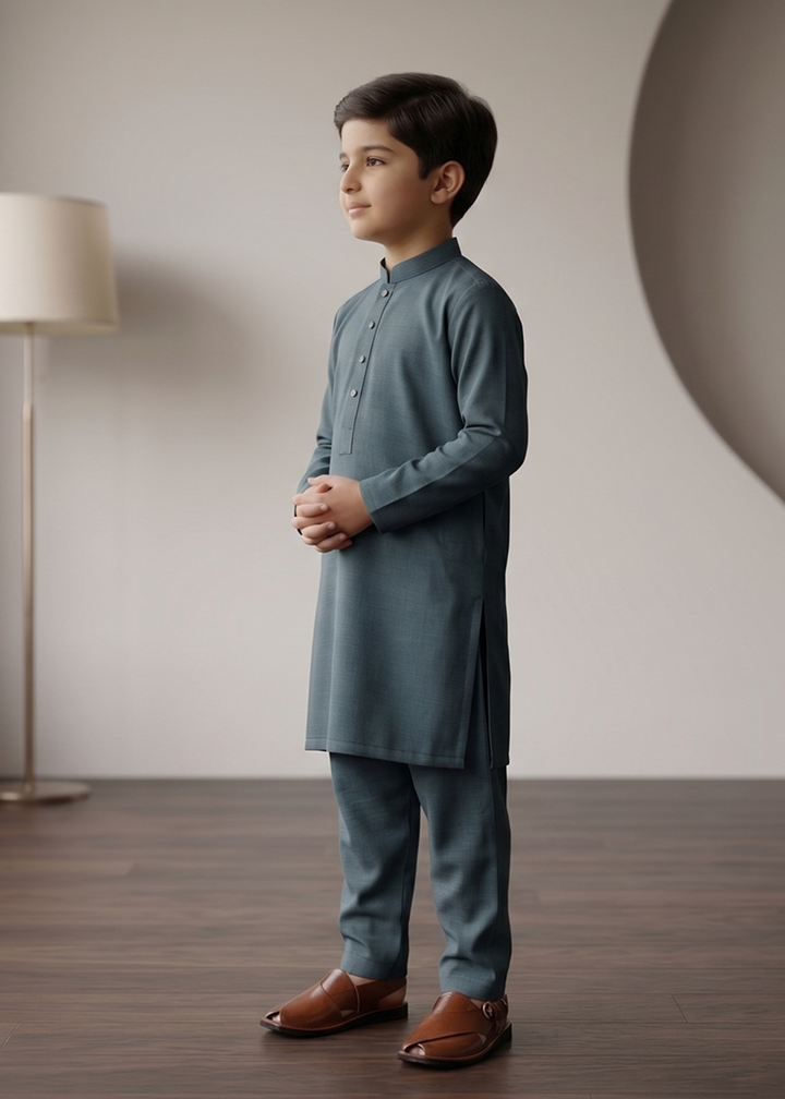 Teal Kurta Trouser Kt-006