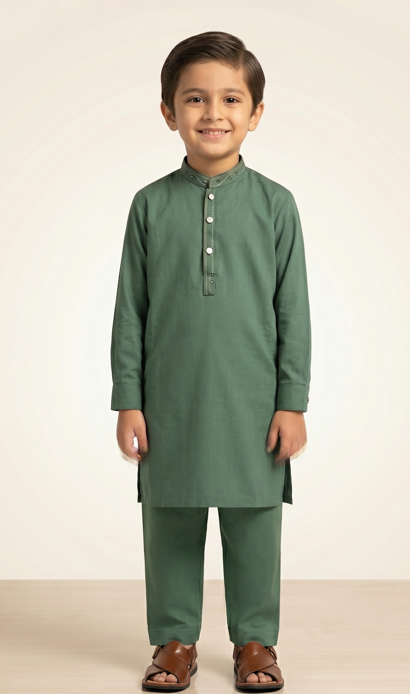 Fern Green Kurta Trouser D-005