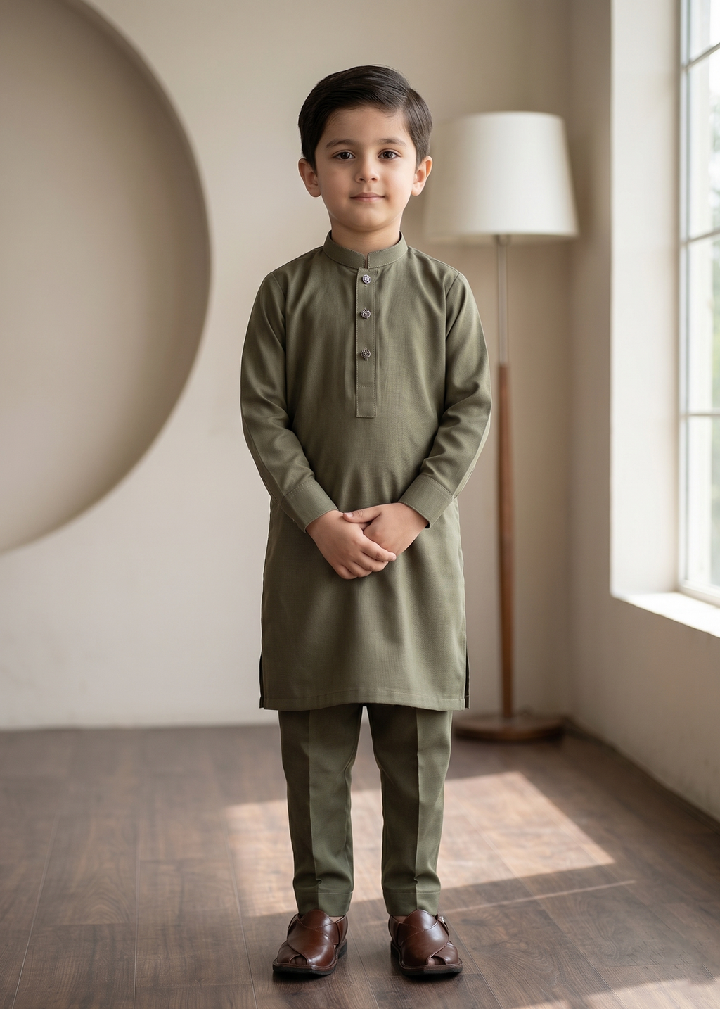 Army Green Kurta Trouser Kt 005