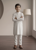 Off White Kurta Trouser Kt 004