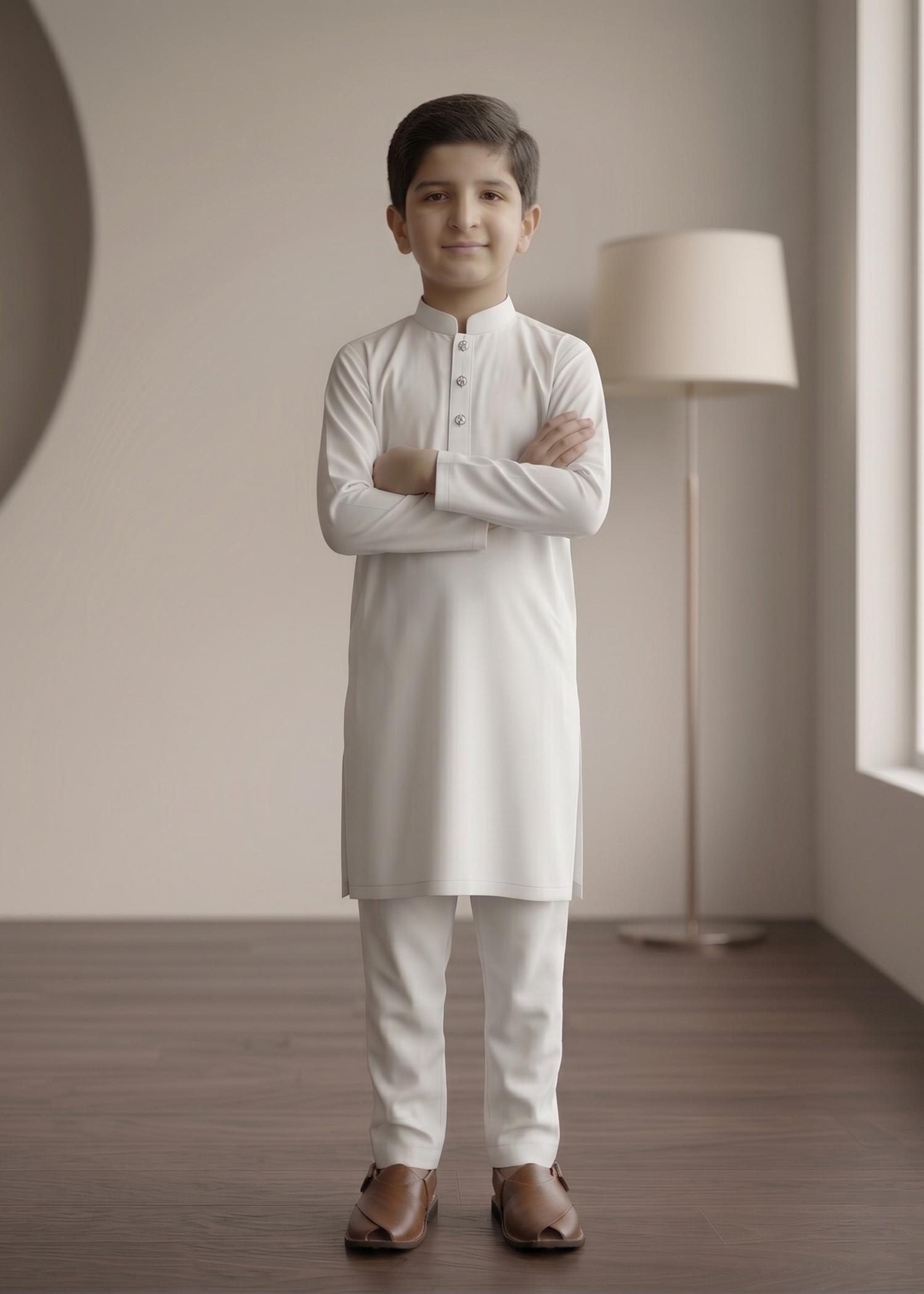 Off White Kurta Trouser Kt 004