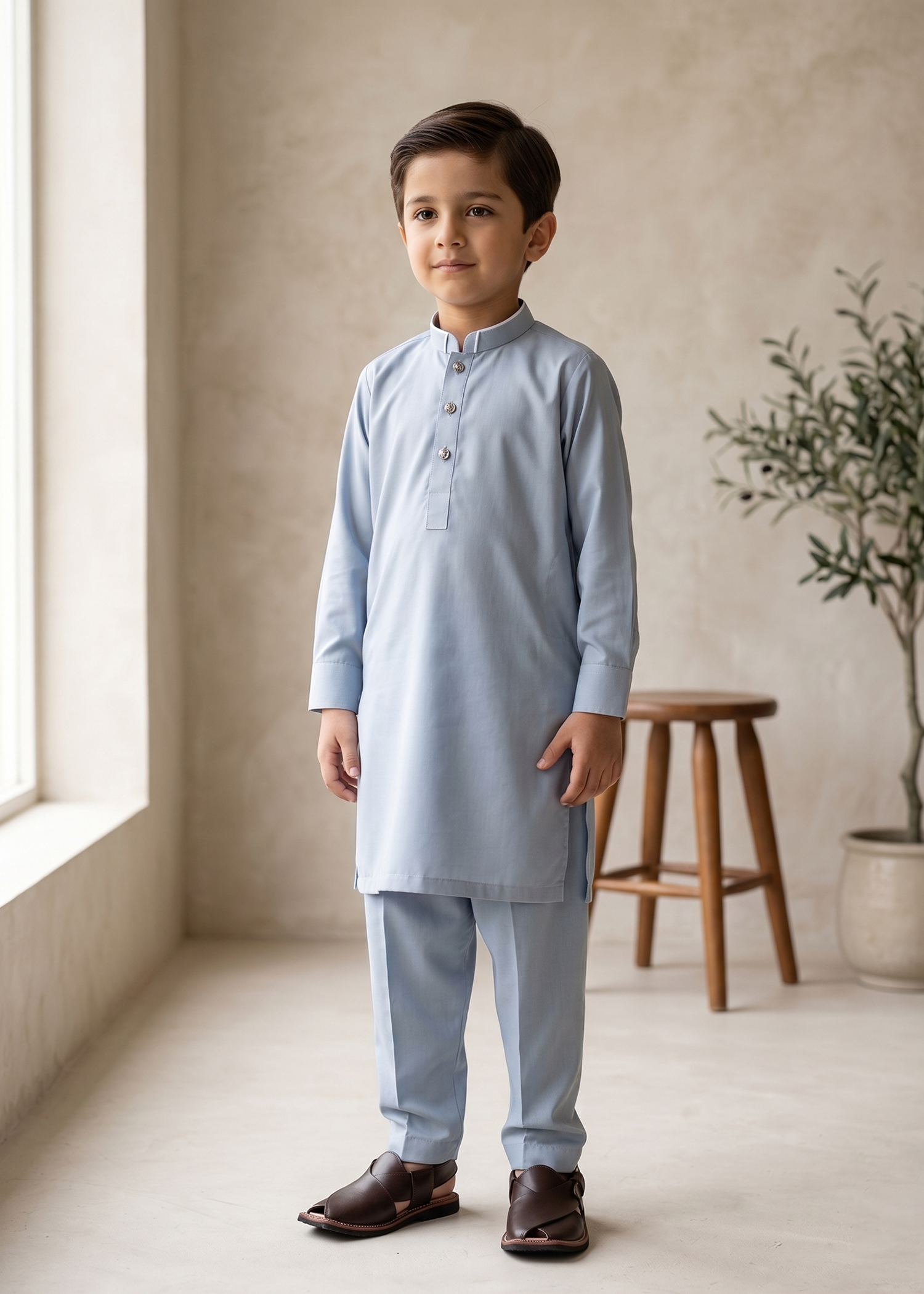 Light Blue Kurta Trouser Kt 003