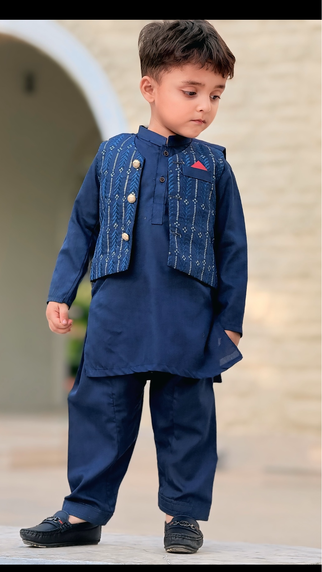 Sapphire Blue Waistcoat Suit WS 003