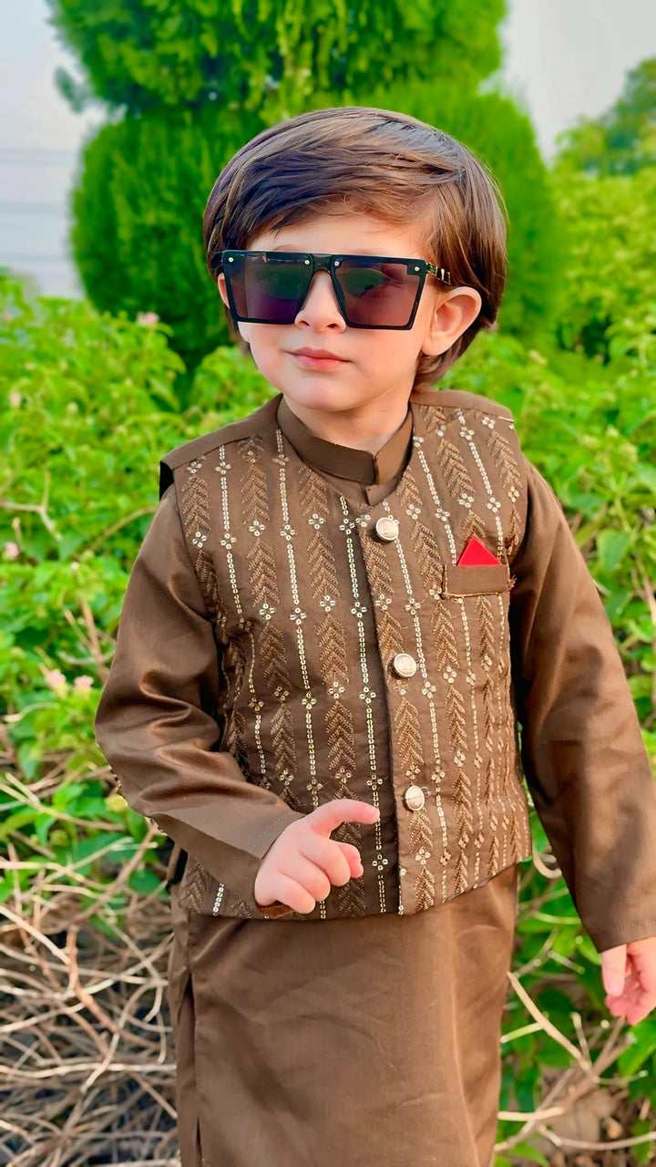 Peanut Brown Waistcoat Suit WS 005