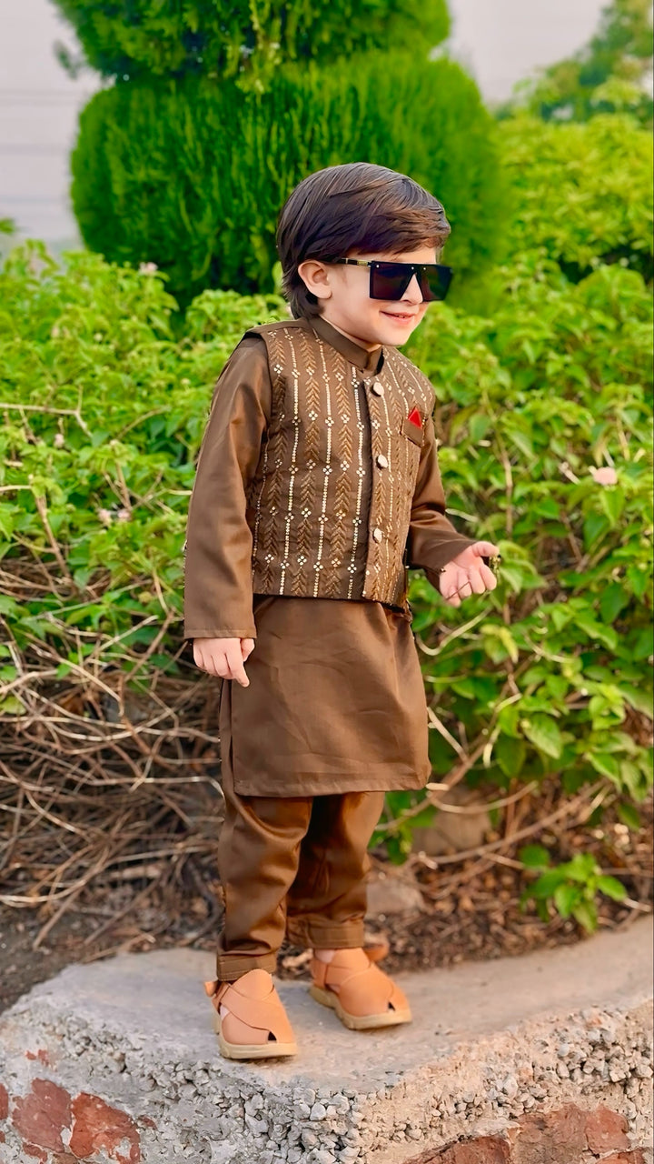 Peanut Brown Waistcoat Suit WS 005