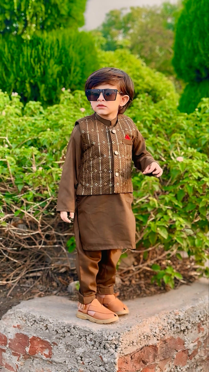 Peanut Brown Waistcoat Suit WS 005