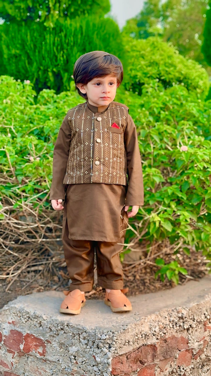 Peanut Brown Waistcoat Suit WS 005