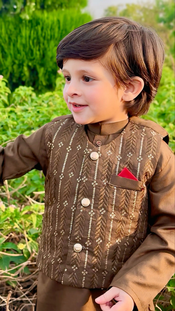 Peanut Brown Waistcoat Suit WS 005