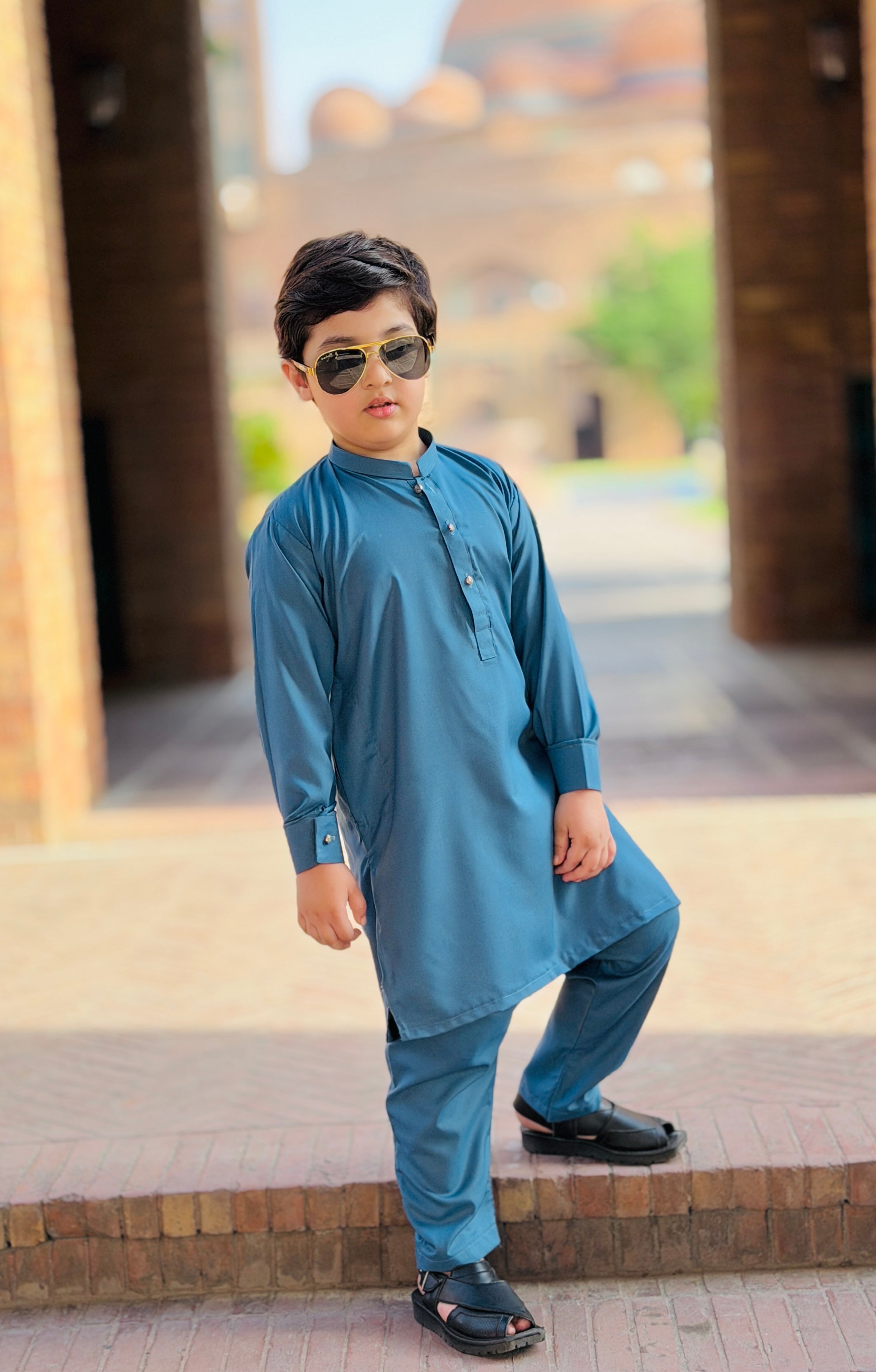 Steel Blue Kurta Trouser Kt-010