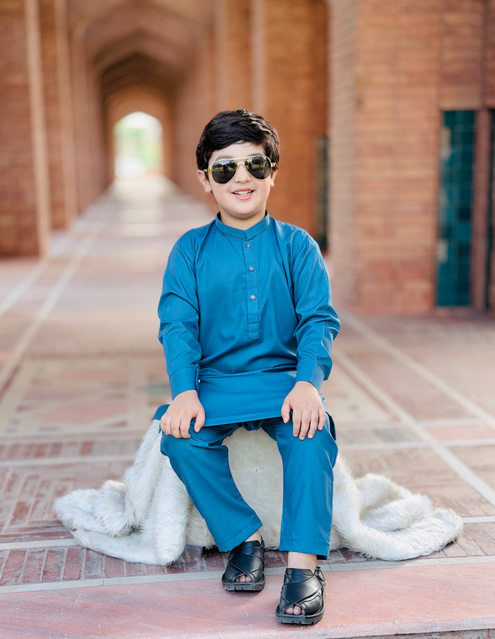 Steel Blue Kurta Trouser Kt-010