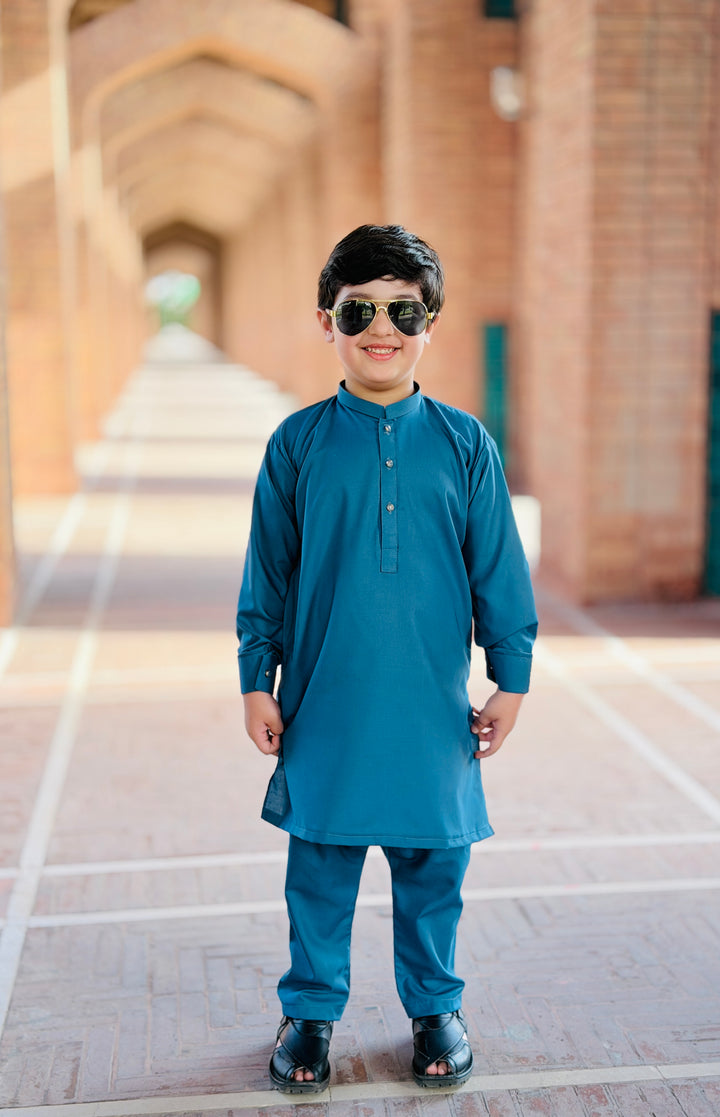 Steel Blue Kurta Trouser Kt-010