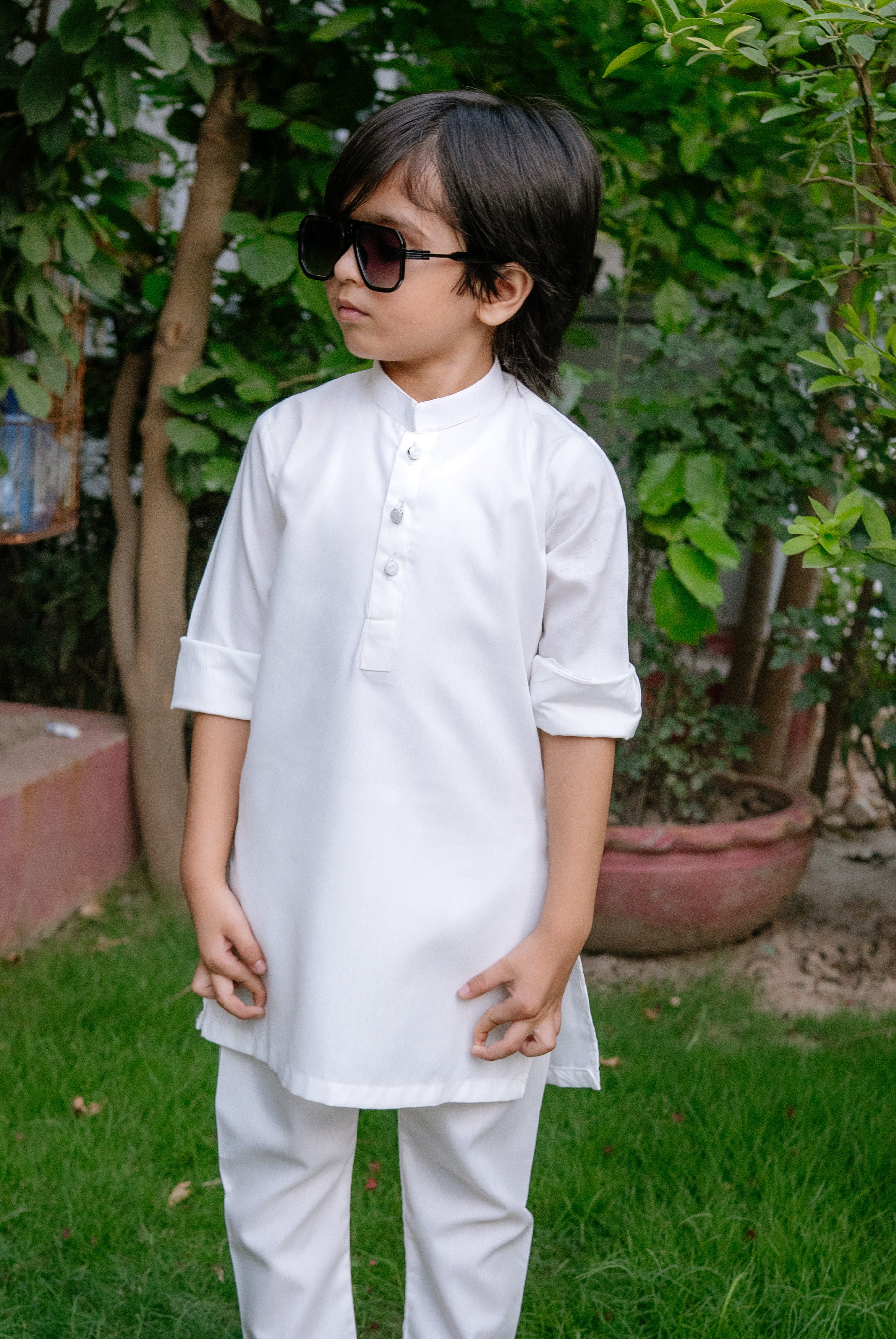 Off-White Kurta Trouser Kt-004