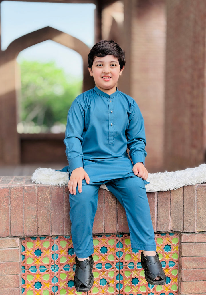 Steel Blue Kurta Trouser Kt-010