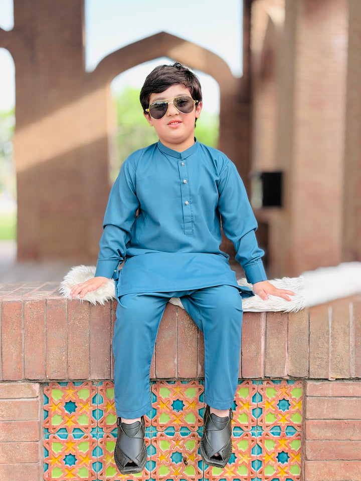 Steel Blue Kurta Trouser Kt-010