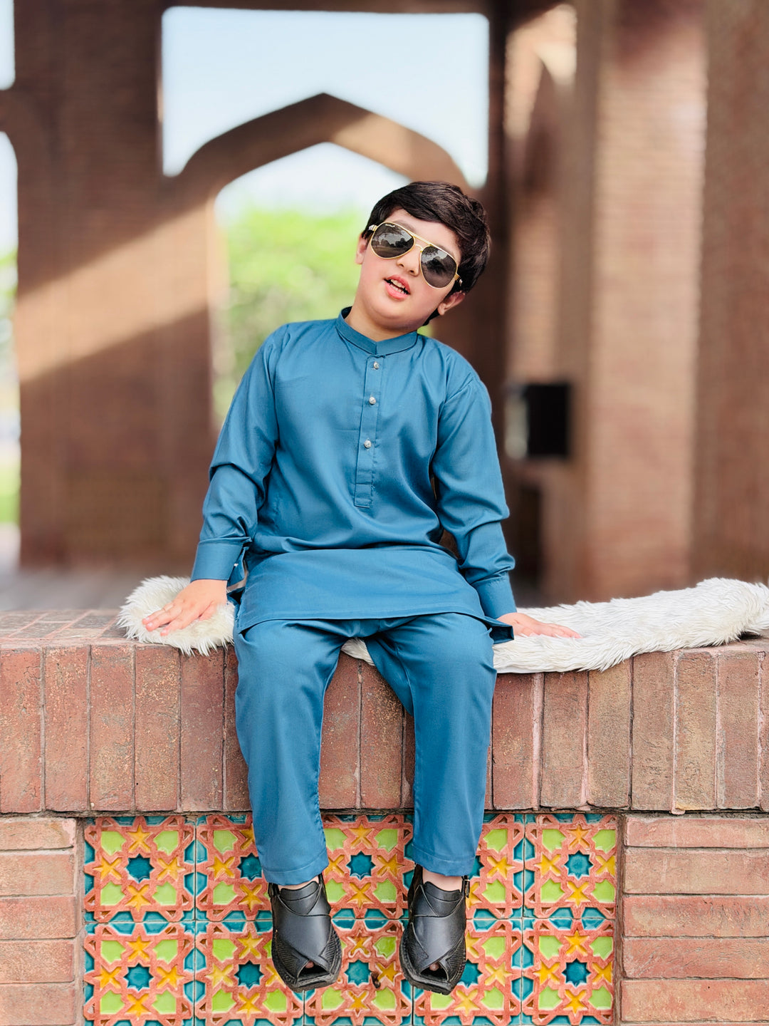 Steel Blue Kurta Trouser Kt-010