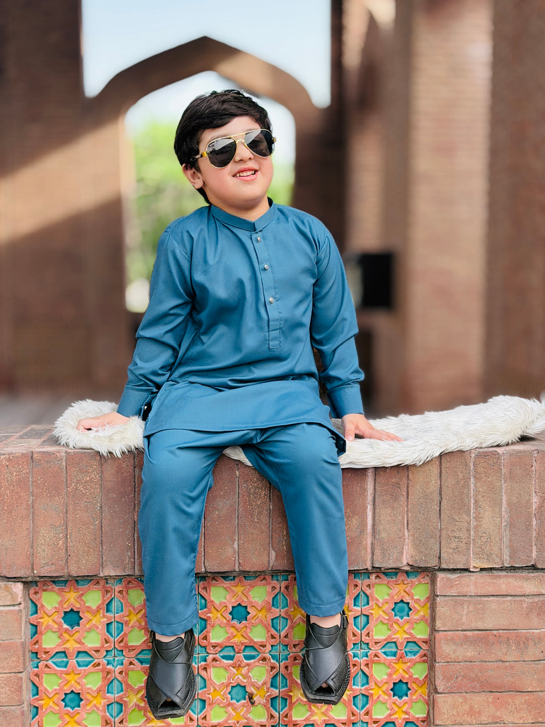 Steel Blue Kurta Trouser Kt-010
