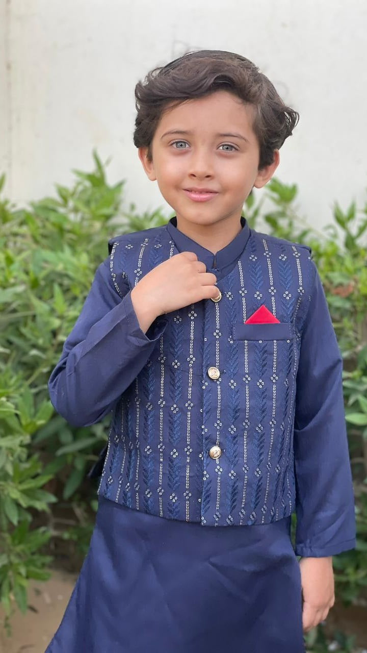 Cobalt Blue Waistcoat Suit WS 001