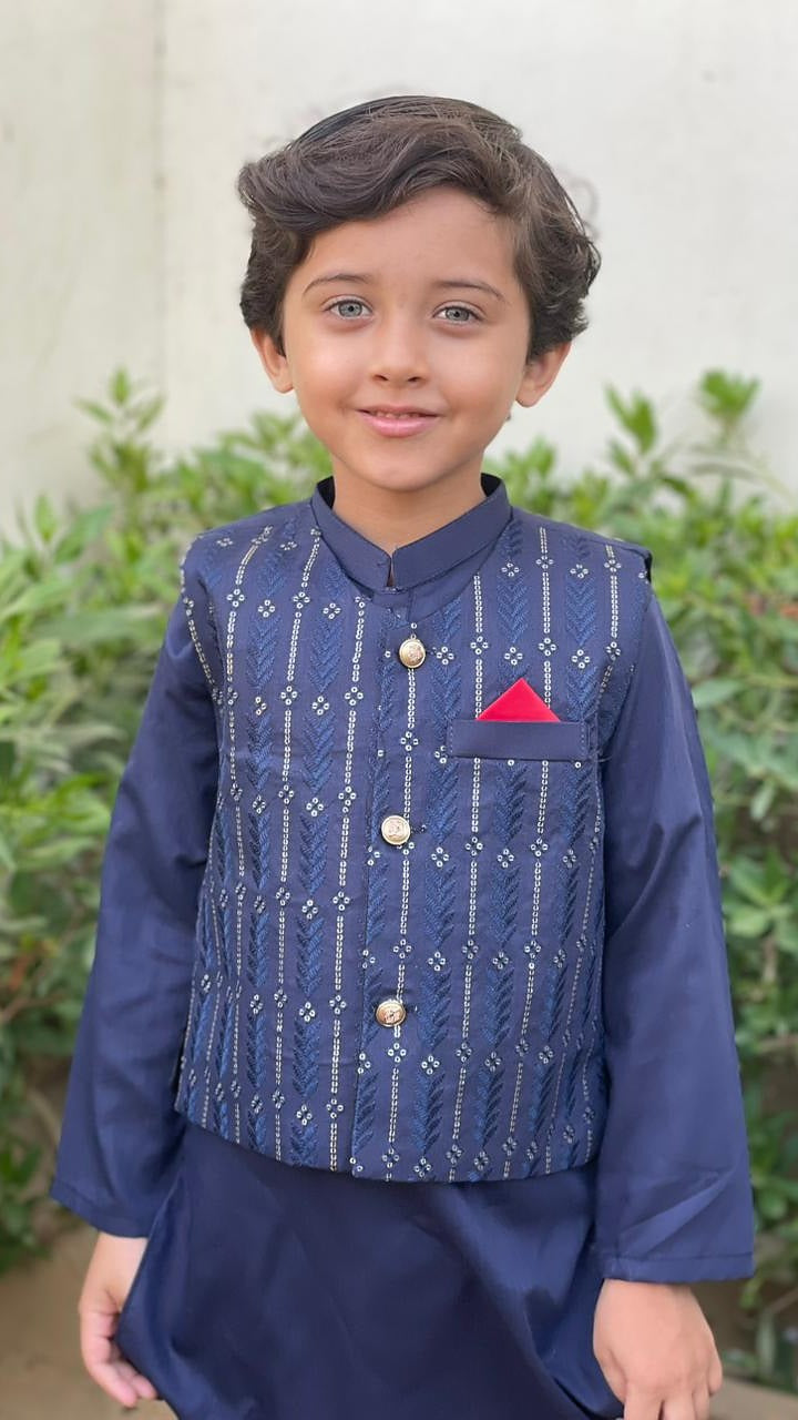 Cobalt Blue Waistcoat Suit WS 001