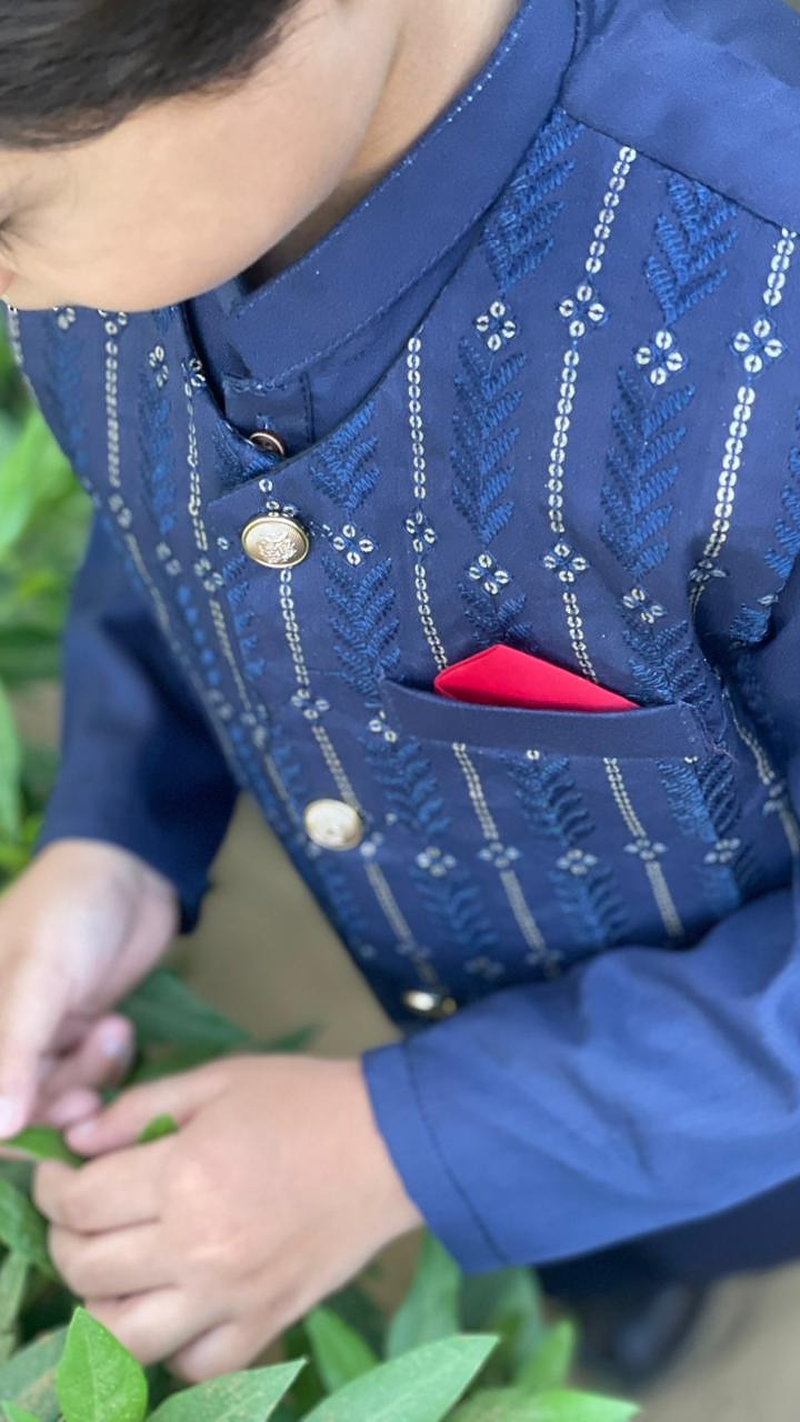 Cobalt Blue Waistcoat Suit WS 001