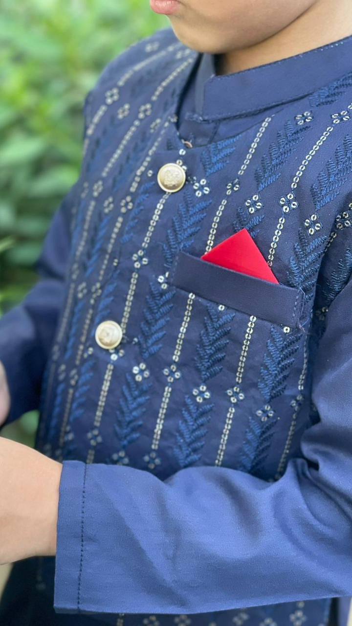Cobalt Blue Waistcoat Suit WS 001